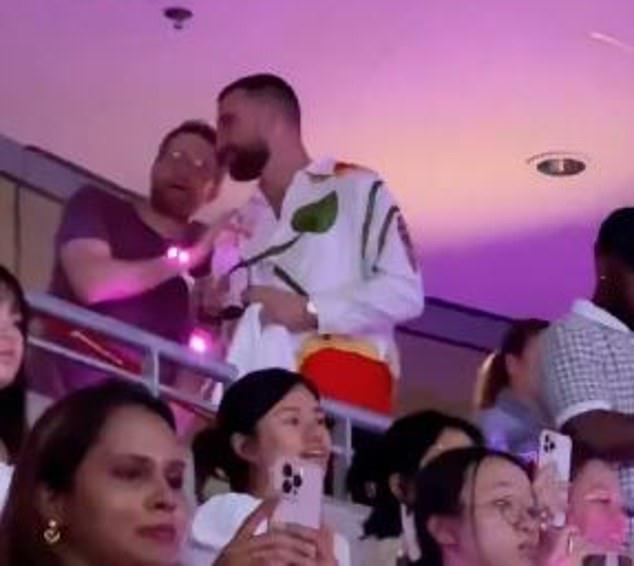 Travis Kelce returned to Taylor Swift's final Eras Tour show in Singapore on Saturday